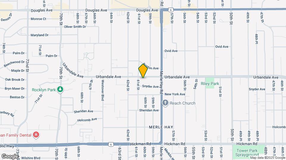 6036 Urbandale Ave Mapa y Detalles de la Ubicación