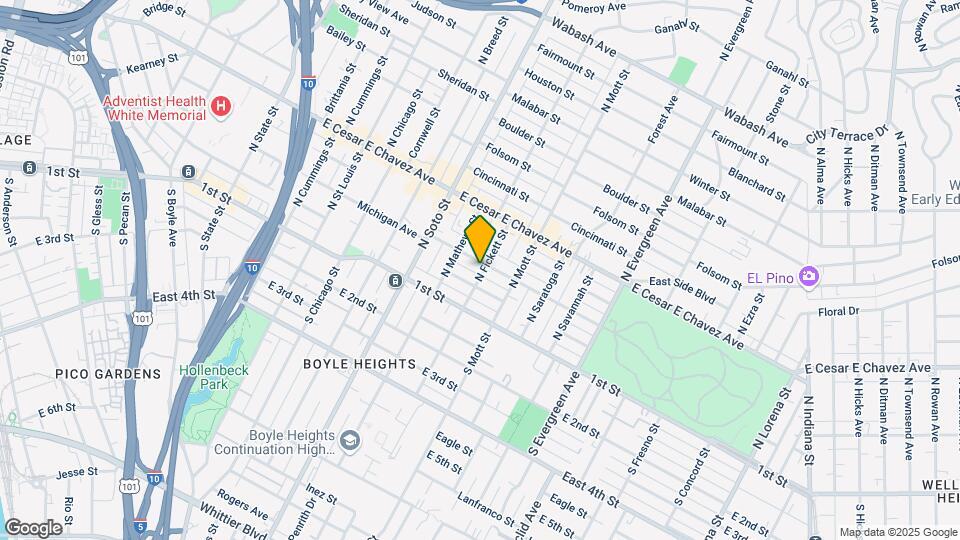 215 N. Fickett St. Map and Location Details