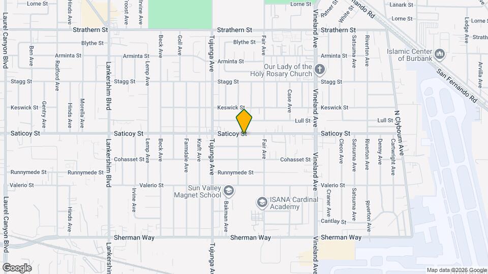 11246 Saticoy St Mapa y Detalles de la Ubicación