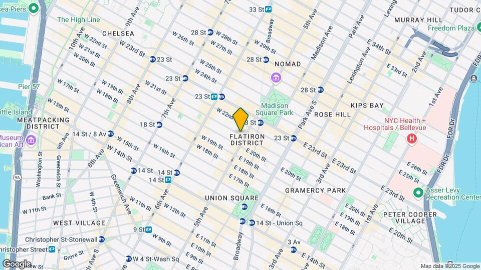 7 W 21st St Map and Location Details