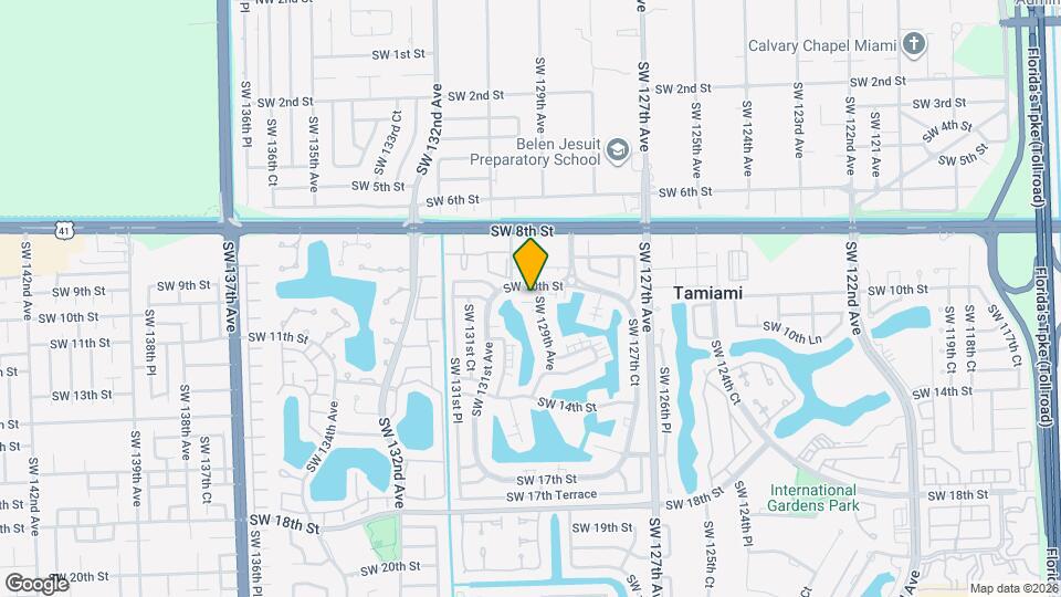 12921 SW 10th Terrace Mapa y Detalles de la Ubicación