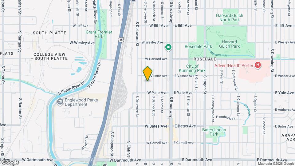 2646 S Cherokee St Map and Location Details