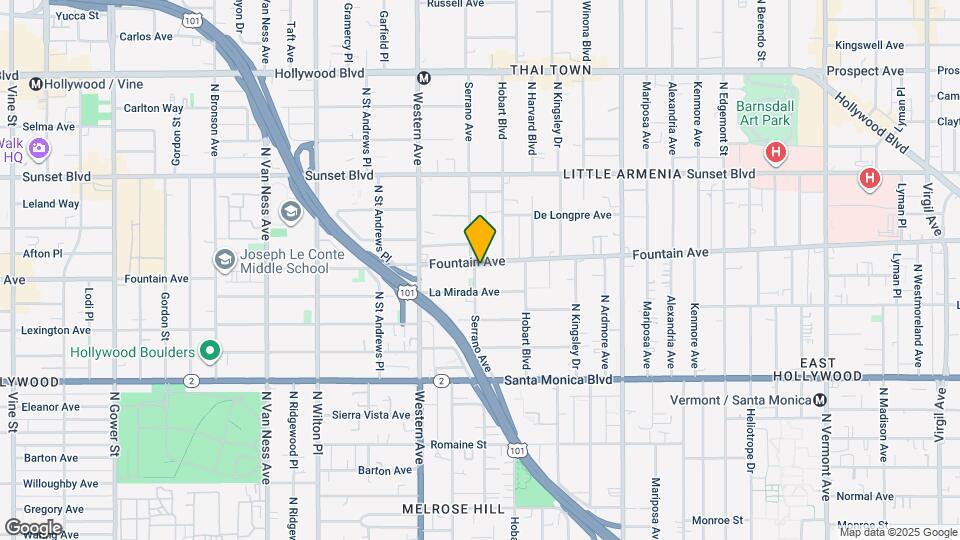 5356 Fountain Ave Map and Location Details