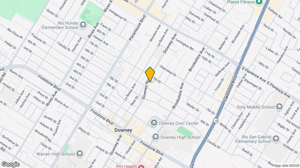 10620 Downey Ave, Unit Downey Ave Map and Location Details