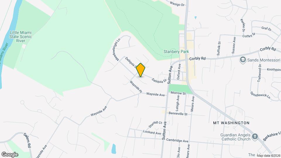 1222 Meadowbright Ln Map and Location Details