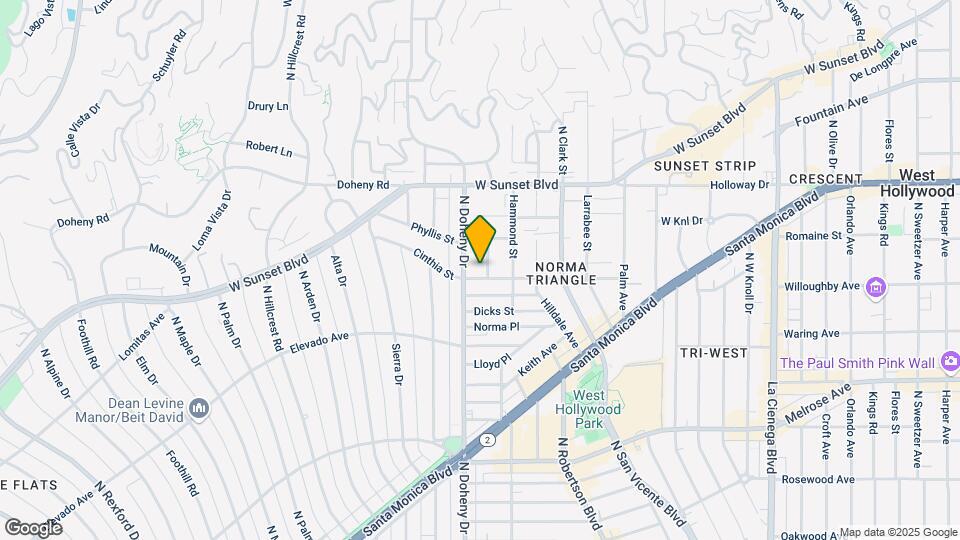 906 N Doheny Dr Map and Location Details