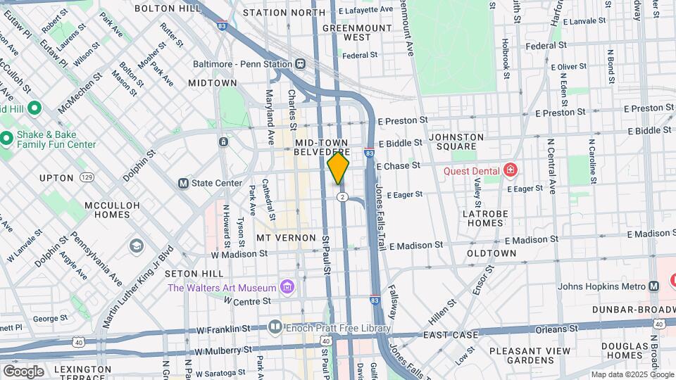 1010 N Calvert St Map and Location Details
