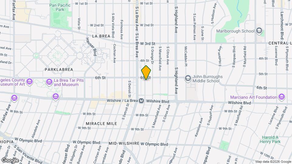 614 S Sycamore Ave Map and Location Details