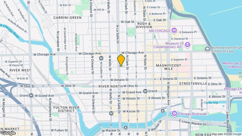 129 W Huron St Map and Location Details