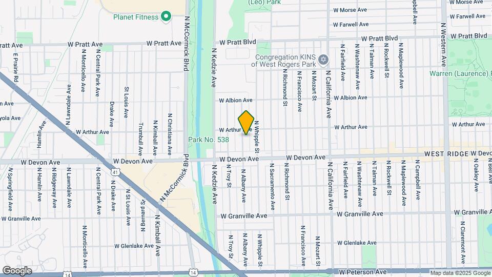 6443 N Albany Ave Mapa y Detalles de la Ubicación