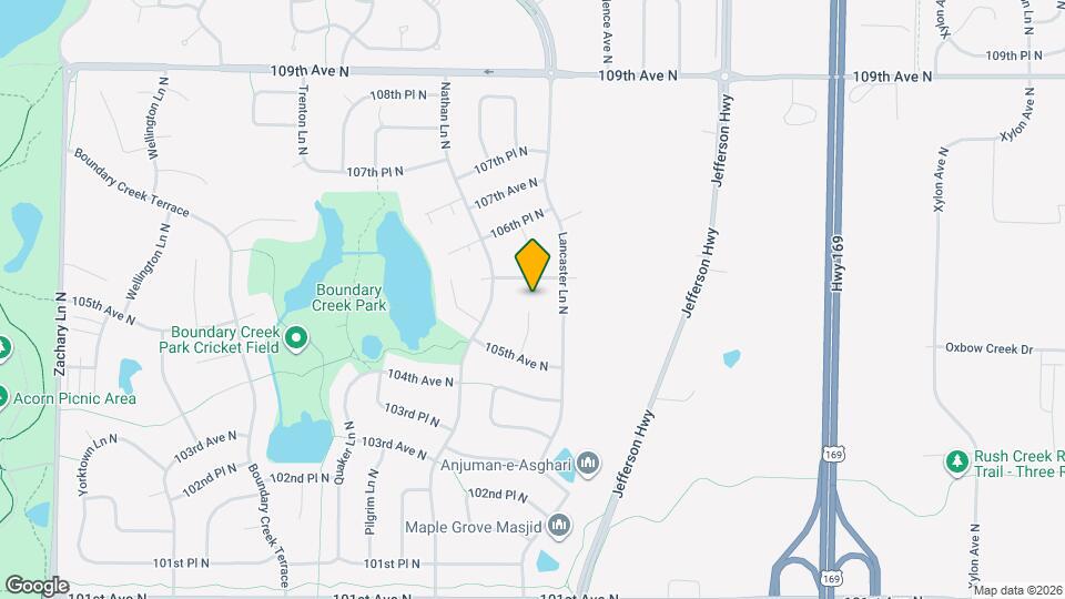 10554 Monticello Ln N Map and Location Details