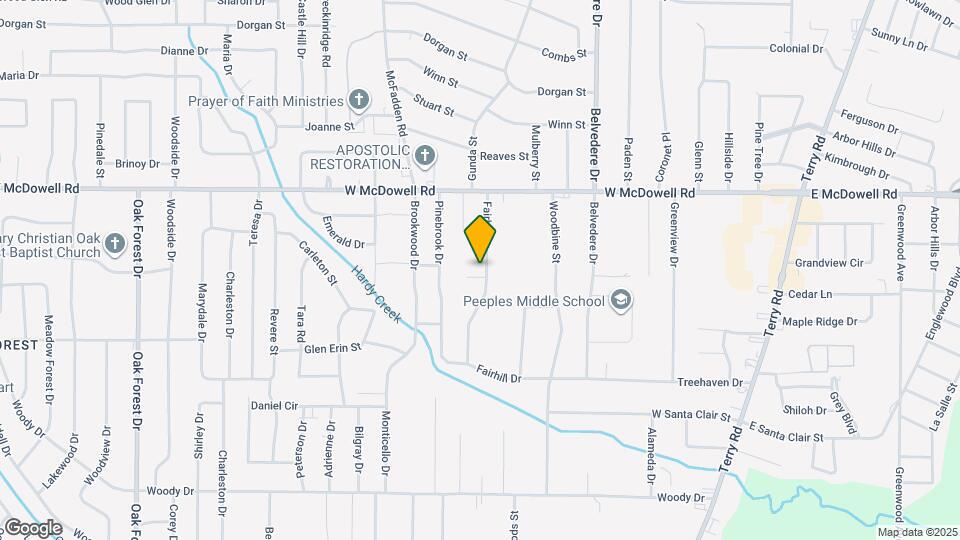 2871 Fairhill Dr Map and Location Details