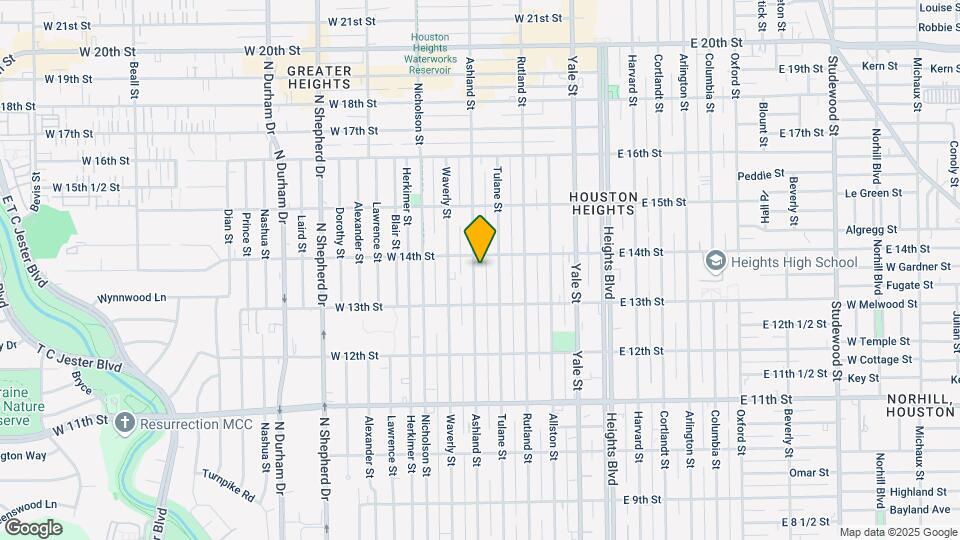1334 Ashland St Map and Location Details