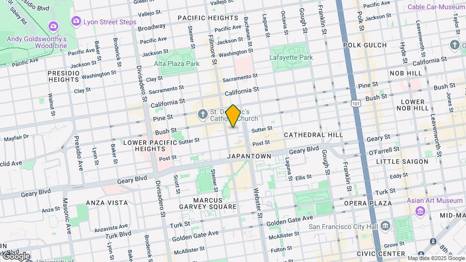 1970 Sutter St Mapa y Detalles de la Ubicación