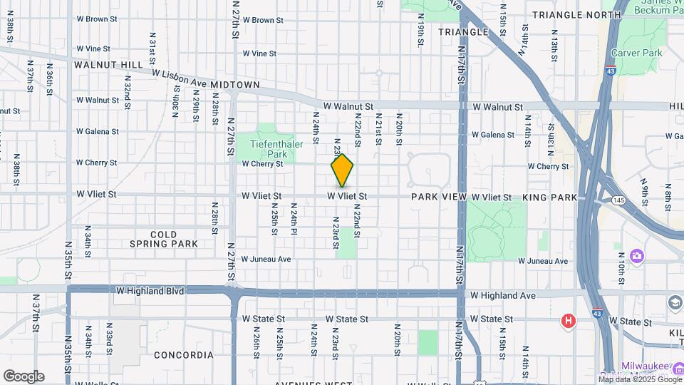 2210-2224 Vliet St Mapa y Detalles de la Ubicación