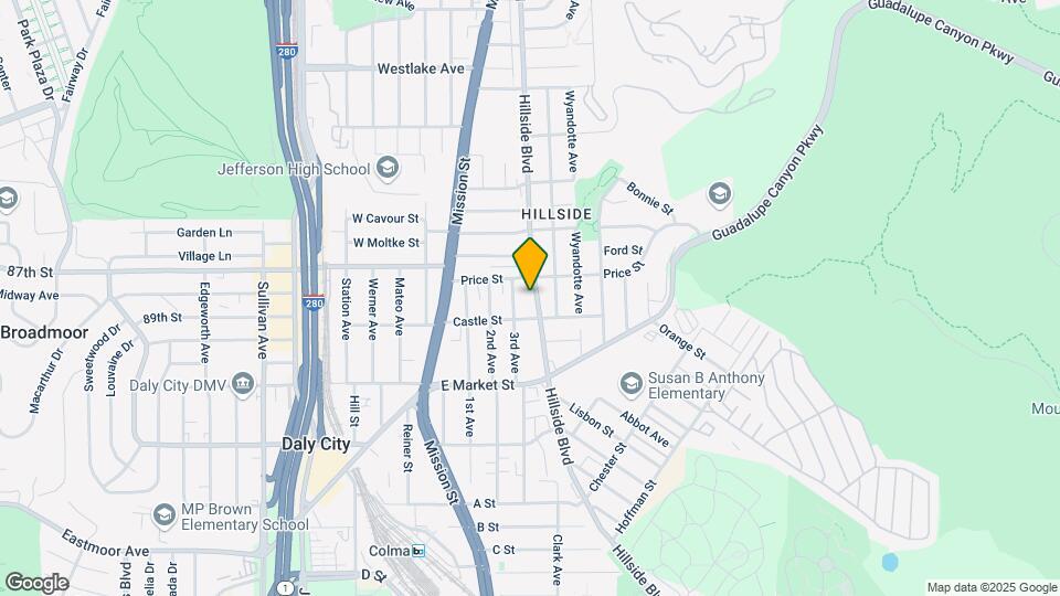 860 Hillside Blvd Map and Location Details
