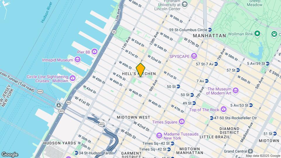 439 W 48th St Map and Location Details
