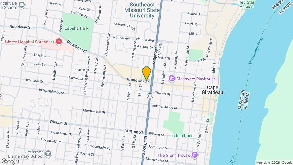 711 Broadway St Map and Location Details