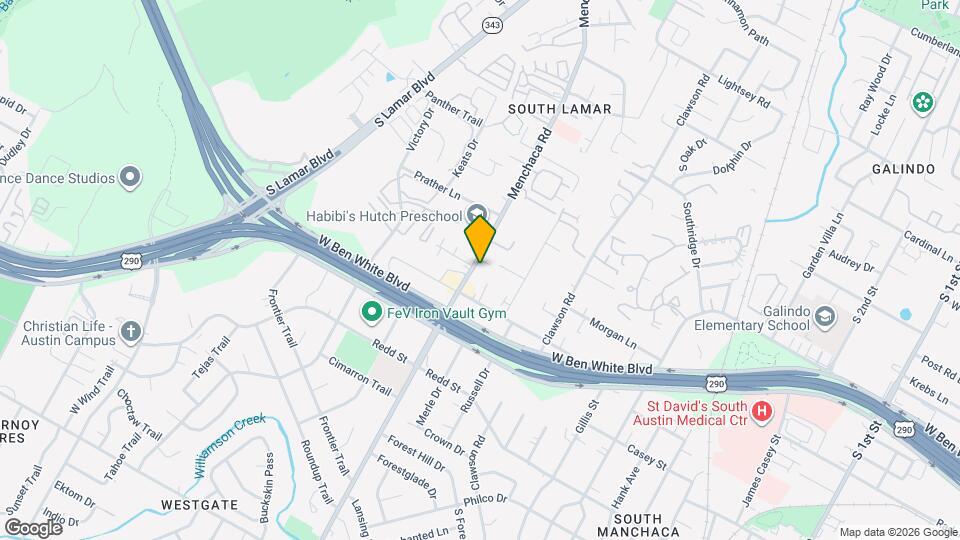 4101 Menchaca Rd, Unit 103 Map and Location Details