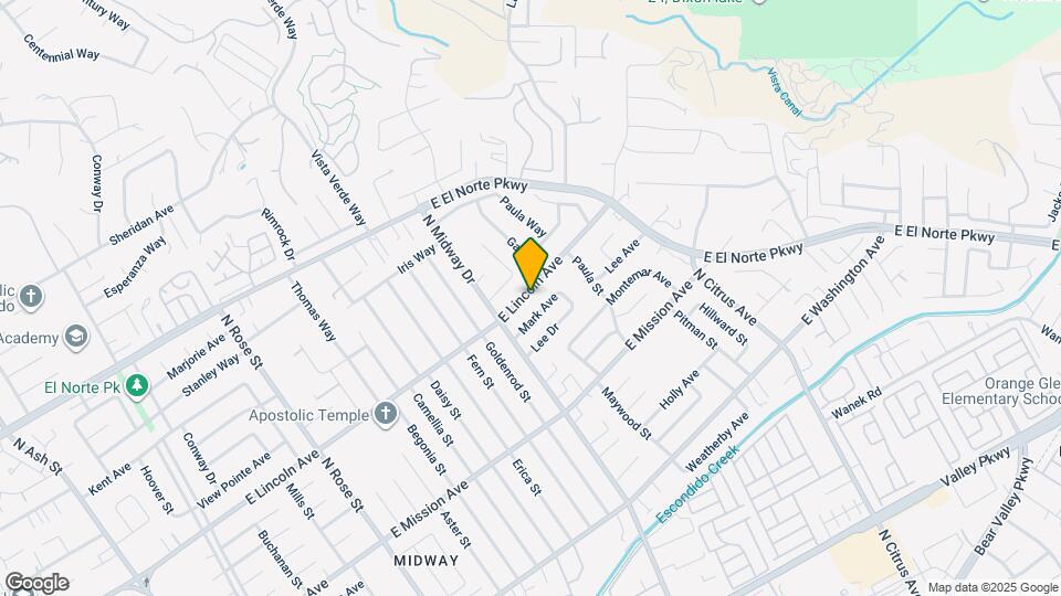 2049 E Lincoln Ave Mapa y Detalles de la Ubicación