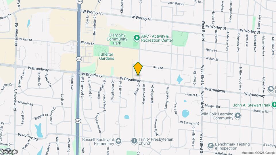 1601 W Broadway Map and Location Details