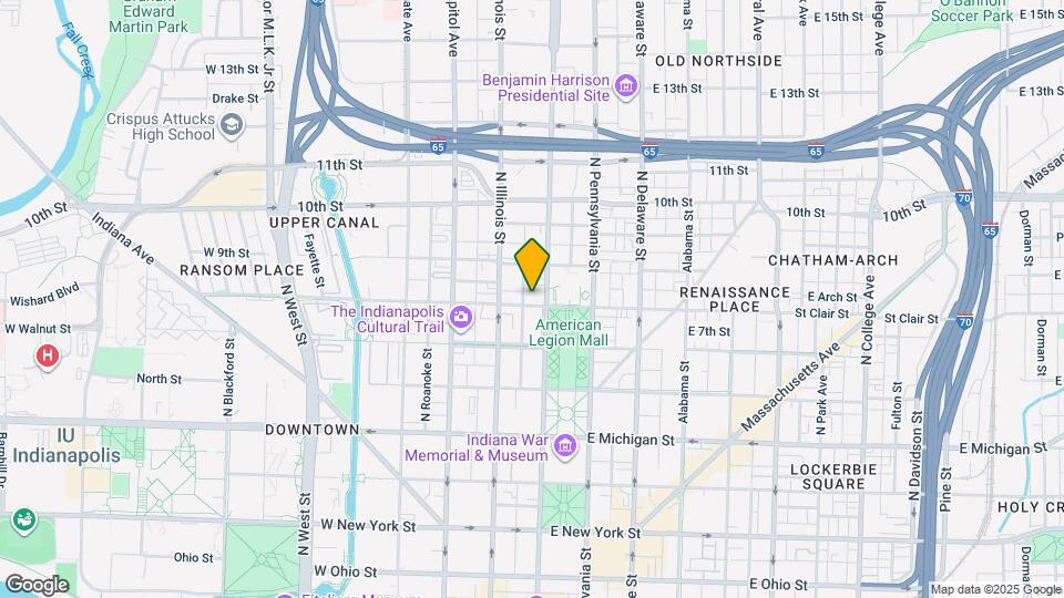 802 N Meridian St Map and Location Details