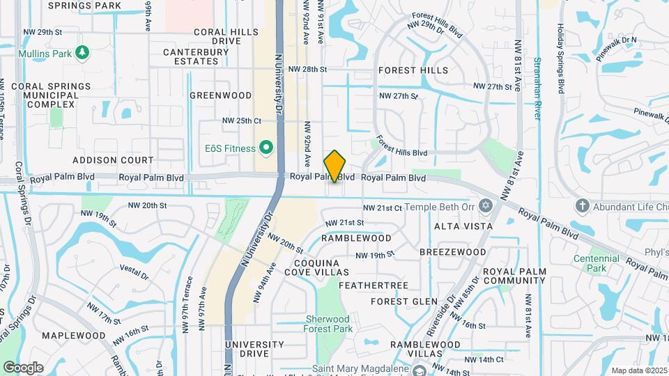 8750 Royal Palm Blvd Map and Location Details