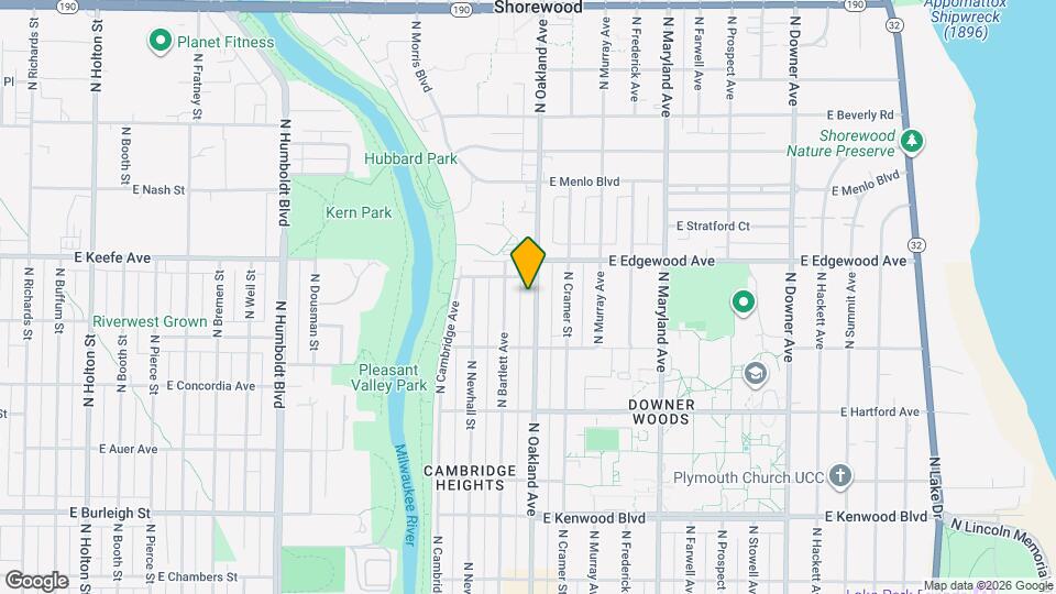 3459 N Oakland Ave, Unit Upper Map and Location Details