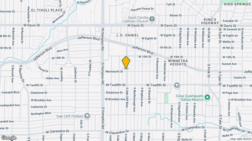 225 S Oak Cliff Blvd Map and Location Details