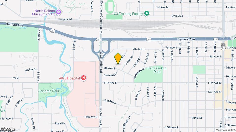 829 S 25th St Map and Location Details