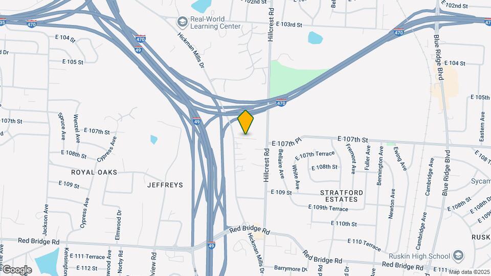 10703 Hickman Mills Dr Map and Location Details