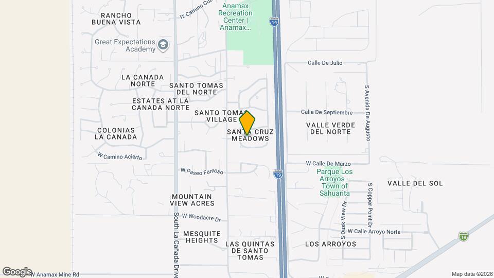 1117 W Valley Meadow Ln Map and Location Details