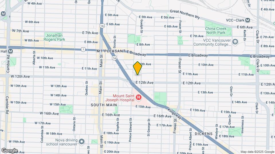 455 E 11th Ave Map and Location Details