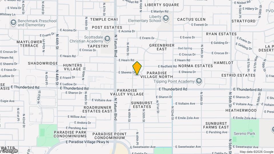 4912 E Friess Dr Map and Location Details