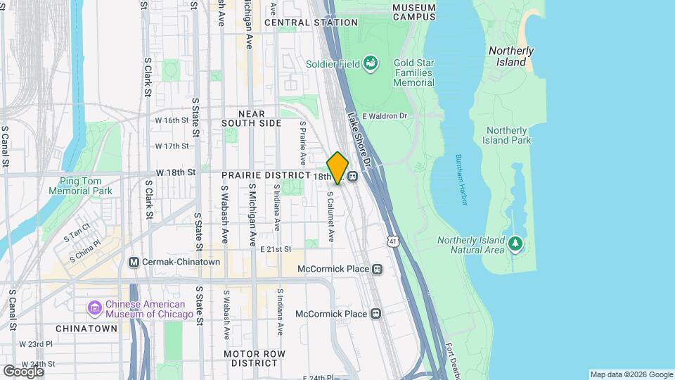 1841 S Calumet Ave, Unit 911 Mapa y Detalles de la Ubicación