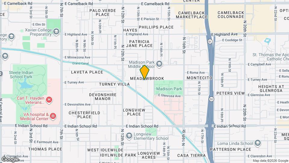 4326 N 13th Pl Map and Location Details