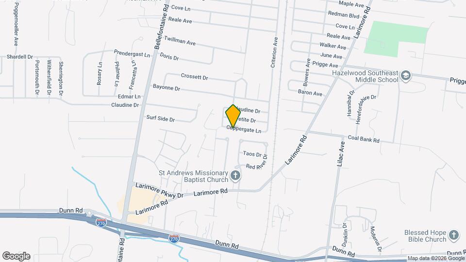 1344 Coppergate Ln Map and Location Details