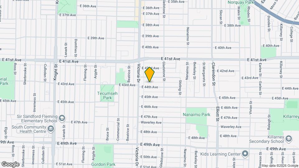 2075 E 44th Ave Map and Location Details