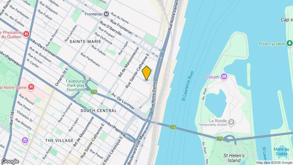 605 Rue Fullum Map and Location Details