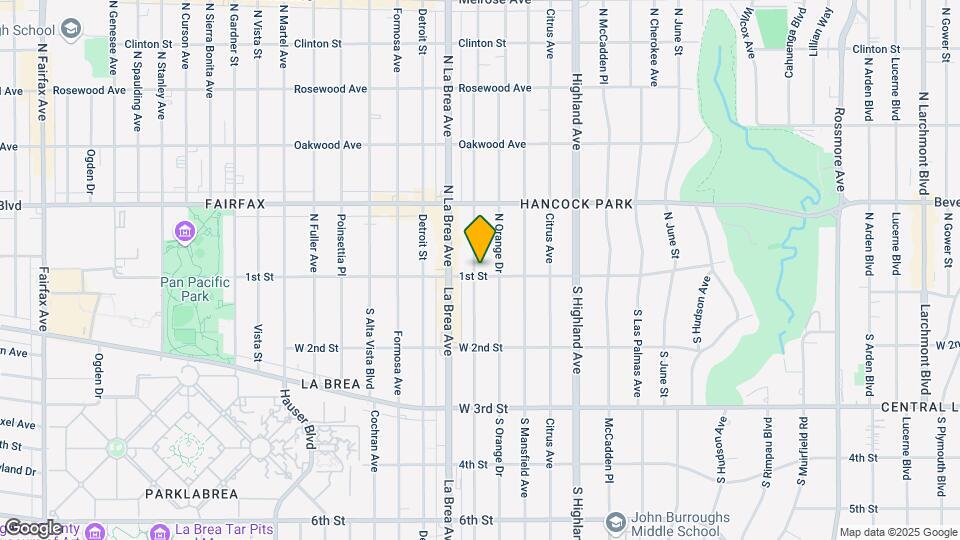 100 N Sycamore Ave Map and Location Details