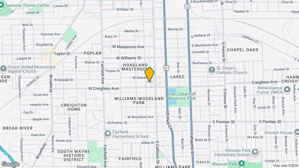 122 W Creighton Ave Map and Location Details