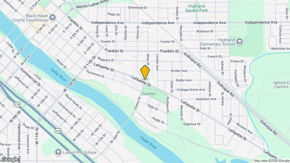 1703 Lafayette St Map and Location Details