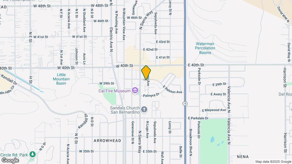 3934 N Lugo Ave Map and Location Details