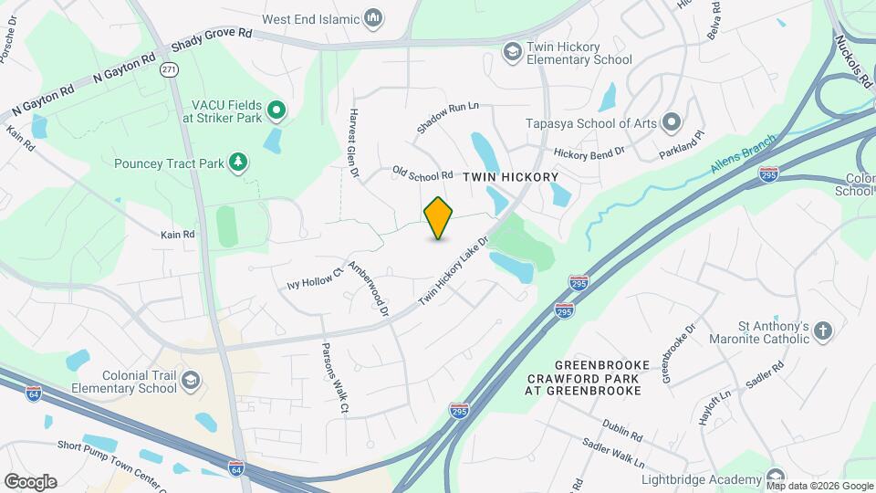 4706 Twin Hickory Lake Dr Map and Location Details