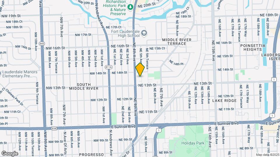 1323 NE 5th Ave Map and Location Details