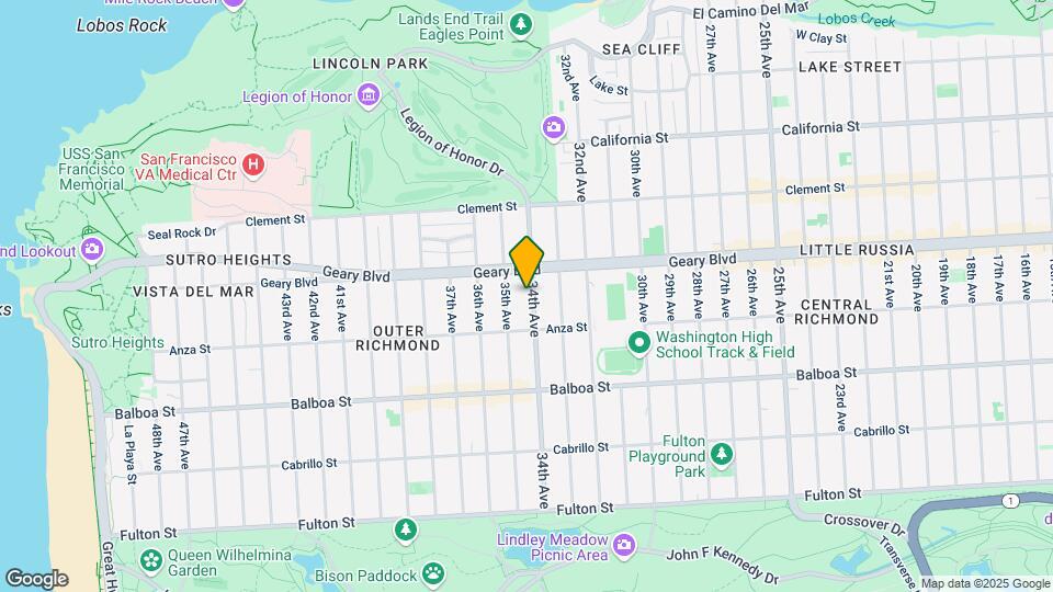 537 34th Ave Map and Location Details