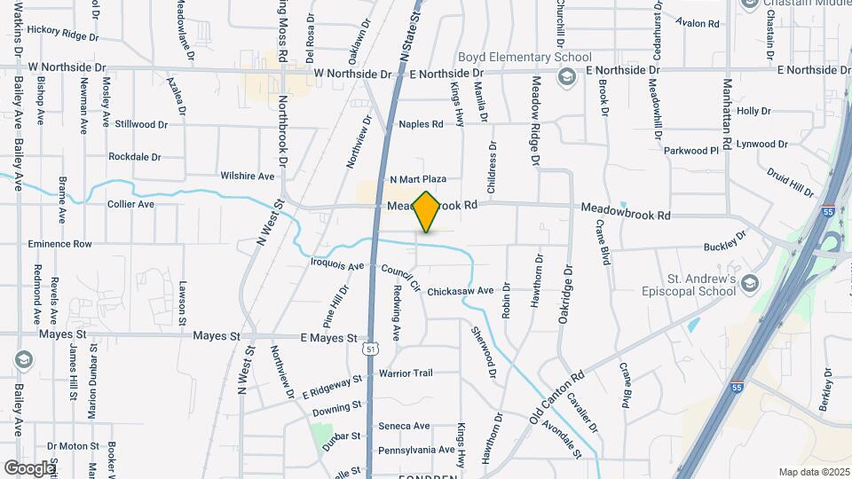 611 Choctaw Rd Map and Location Details
