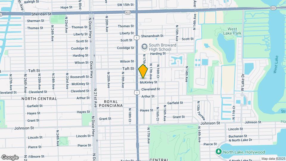 1727 McKinley St, Unit B Map and Location Details