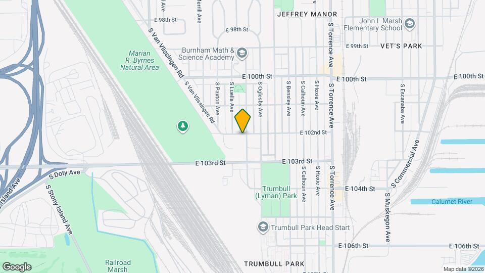 10200 S Crandon Ave Mapa y Detalles de la Ubicación