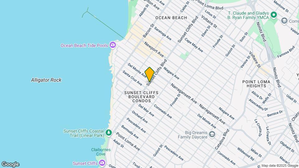 1725 Sunset Cliffs Blvd Map and Location Details